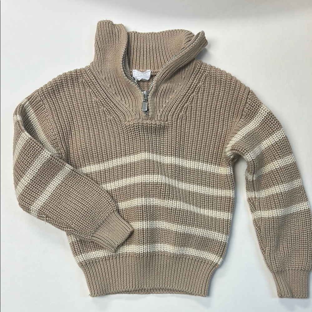Jamie Kay Tan and Cream Striped Sweater